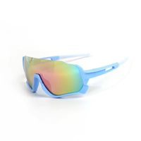Y2K Casual Sports Solid Color Pc Resin Avaitor Half Frame Kids Sunglasses sku image 1