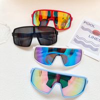 Casual Sports Commute Color Block Resin Avaitor Full Frame Kids Sunglasses main image 3