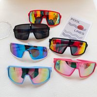 Casual Sports Commute Color Block Resin Avaitor Full Frame Kids Sunglasses main image 8