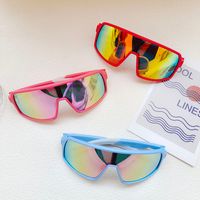 Casual Sports Commute Color Block Resin Avaitor Full Frame Kids Sunglasses main image 4