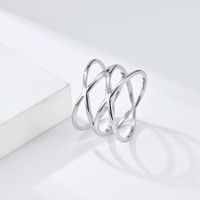 Simple Style Solid Color Lines 304 Stainless Steel 18K Gold Plated Rings In Bulk sku image 1