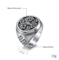 Retro Simple Style Tree 304 Stainless Steel 18K Gold Plated Unisex Rings main image 2