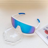 Casual Sports Commute Color Block Resin Avaitor Full Frame Kids Sunglasses sku image 1