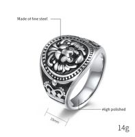 Retro Simple Style Lion 304 Stainless Steel 18K Gold Plated Unisex Rings main image 2