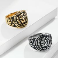 Retro Simple Style Lion 304 Stainless Steel 18K Gold Plated Unisex Rings main image 1