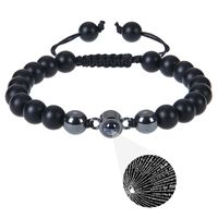 316 Stainless Steel  Natural Stone Simple Style Beaded Round Bracelets sku image 2