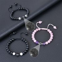 316 Stainless Steel  Natural Stone Simple Style Beaded Round Bracelets main image 4