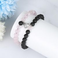 Natural Stone Modern Style Korean Style Beaded Heart Shape Drawstring Bracelets main image 4
