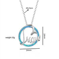 Wholesale Jewelry Simple Style Classic Style Round 201 Stainless Steel Alloy Polishing Epoxy Hollow Out Pendant Necklace main image 2