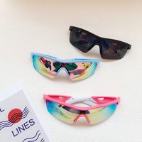 Vacation Sports Cool Style Color Block Resin Avaitor Half Frame Kids Sunglasses main image 3