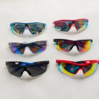 Vacation Sports Cool Style Color Block Resin Avaitor Half Frame Kids Sunglasses main image 1