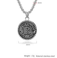 Simple Style Round Letter 304 Stainless Steel 18K Gold Plated Unisex Pendant Necklace main image 2