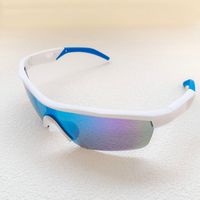 Vacation Sports Cool Style Color Block Resin Avaitor Half Frame Kids Sunglasses sku image 1