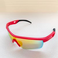 Vacation Sports Cool Style Color Block Resin Avaitor Half Frame Kids Sunglasses sku image 3
