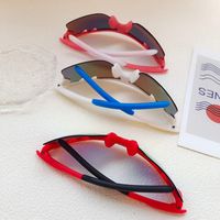 Casual Cool Style Color Block Pc Avaitor Half Frame Kids Sunglasses main image 4