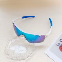 Casual Estilo De Moda Bloque De Color Ordenador Personal Avator Medio Cuadro Gafas De Sol Para Niños sku image 1