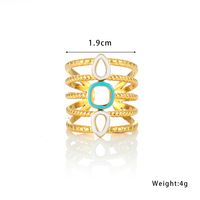 Elegant Strassenmode Pendeln Geometrisch Edelstahl 304 18 Karat Vergoldet Offener Ring In Masse main image 2