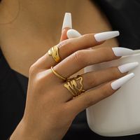 Elegant Classic Style Commute Solid Color 304 Stainless Steel 18K Gold Plated Open Rings Rings In Bulk main image 6