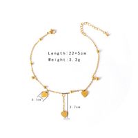 Simple Style Classic Style Heart Shape 304 Stainless Steel 18K Gold Plated Women's Anklet main image 2