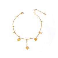 Simple Style Classic Style Heart Shape 304 Stainless Steel 18K Gold Plated Women's Anklet main image 5