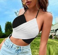 Women's Vest Tank Tops Backless Casual Color Block Solid Color main image 3