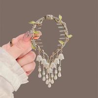 Women's Elegant Lady Streetwear Tassel Flower Butterfly Alloy Plating Inlay Artificial Pearls Hair Claws main image 6