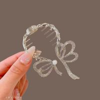 Women's Elegant Lady Streetwear Tassel Flower Butterfly Alloy Plating Inlay Artificial Pearls Hair Claws sku image 2