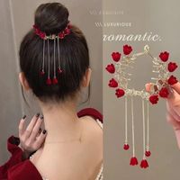 Women's Elegant Lady Streetwear Tassel Flower Butterfly Alloy Plating Inlay Artificial Pearls Hair Claws sku image 39