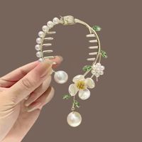 Women's Elegant Lady Streetwear Tassel Flower Butterfly Alloy Plating Inlay Artificial Pearls Hair Claws sku image 18
