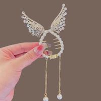 Women's Elegant Lady Streetwear Tassel Flower Butterfly Alloy Plating Inlay Artificial Pearls Hair Claws sku image 8