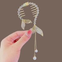 Women's Elegant Lady Streetwear Tassel Flower Butterfly Alloy Plating Inlay Artificial Pearls Hair Claws sku image 6
