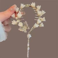 Women's Elegant Lady Streetwear Tassel Flower Butterfly Alloy Plating Inlay Artificial Pearls Hair Claws sku image 40