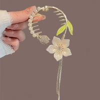 Women's Elegant Lady Streetwear Tassel Flower Butterfly Alloy Plating Inlay Artificial Pearls Hair Claws sku image 34