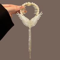 Women's Elegant Lady Streetwear Tassel Flower Butterfly Alloy Plating Inlay Artificial Pearls Hair Claws sku image 37