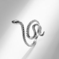 IG Style Simple Style Snake 304 Stainless Steel 18K Gold Plated Open Rings In Bulk main image 3