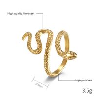 IG-Stil Einfacher Stil Schlange Edelstahl 304 18 Karat Vergoldet Offener Ring In Masse main image 2