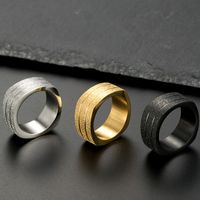 Simple Style Solid Color 304 Stainless Steel 18K Gold Plated Unisex Rings main image 1