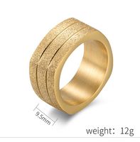 Einfacher Stil Einfarbig Edelstahl 304 18 Karat Vergoldet Unisex Ringe main image 2