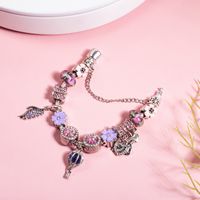 Casual Shiny Heart Shape Wings Flower Copper Zinc Alloy Beaded Plating Inlay Zircon Women's Bracelets main image 4