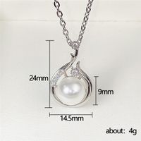 Copper IG Style Simple Style Inlay Geometric Artificial Pearls Zircon Pendant Necklace main image 2