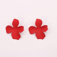 1 Pair Simple Style Flower Stoving Varnish Alloy Ear Studs main image 4