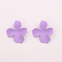 1 Pair Simple Style Flower Stoving Varnish Alloy Ear Studs main image 2
