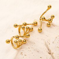 Simple Style Geometric Titanium Steel Gold Plated Open Rings In Bulk main image 5