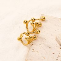 Simple Style Geometric Titanium Steel Gold Plated Open Rings In Bulk main image 3