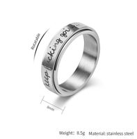 Simple Style Letter 304 Stainless Steel 18K Gold Plated Rings In Bulk main image 2