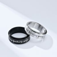 Simple Style Letter 304 Stainless Steel 18K Gold Plated Rings In Bulk main image 1