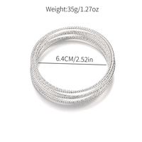 Elegant Lady Solid Color Alloy Plating Silver Plated Women's Bangle main image 2