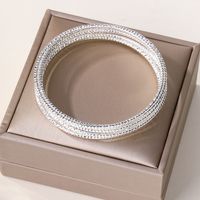 Elegant Lady Solid Color Alloy Plating Silver Plated Women's Bangle main image 4