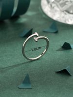 Copper White Gold Plated Fairy Style Simple Style Inlay Geometric Zircon Rings main image 2