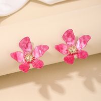 1 Pair Simple Style Classic Style Flower Alloy Ear Studs main image 1